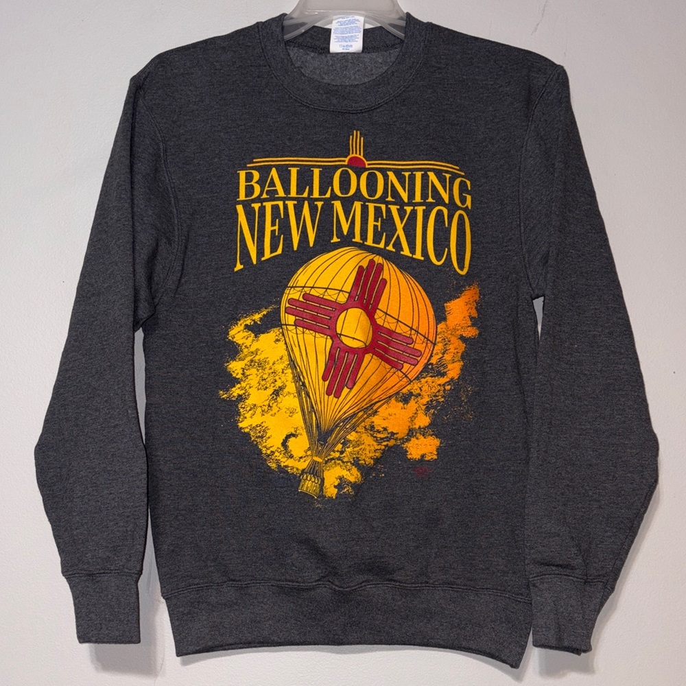 Ballooning New Mexico Graphic Sweater - Charcoal sz Kids Large